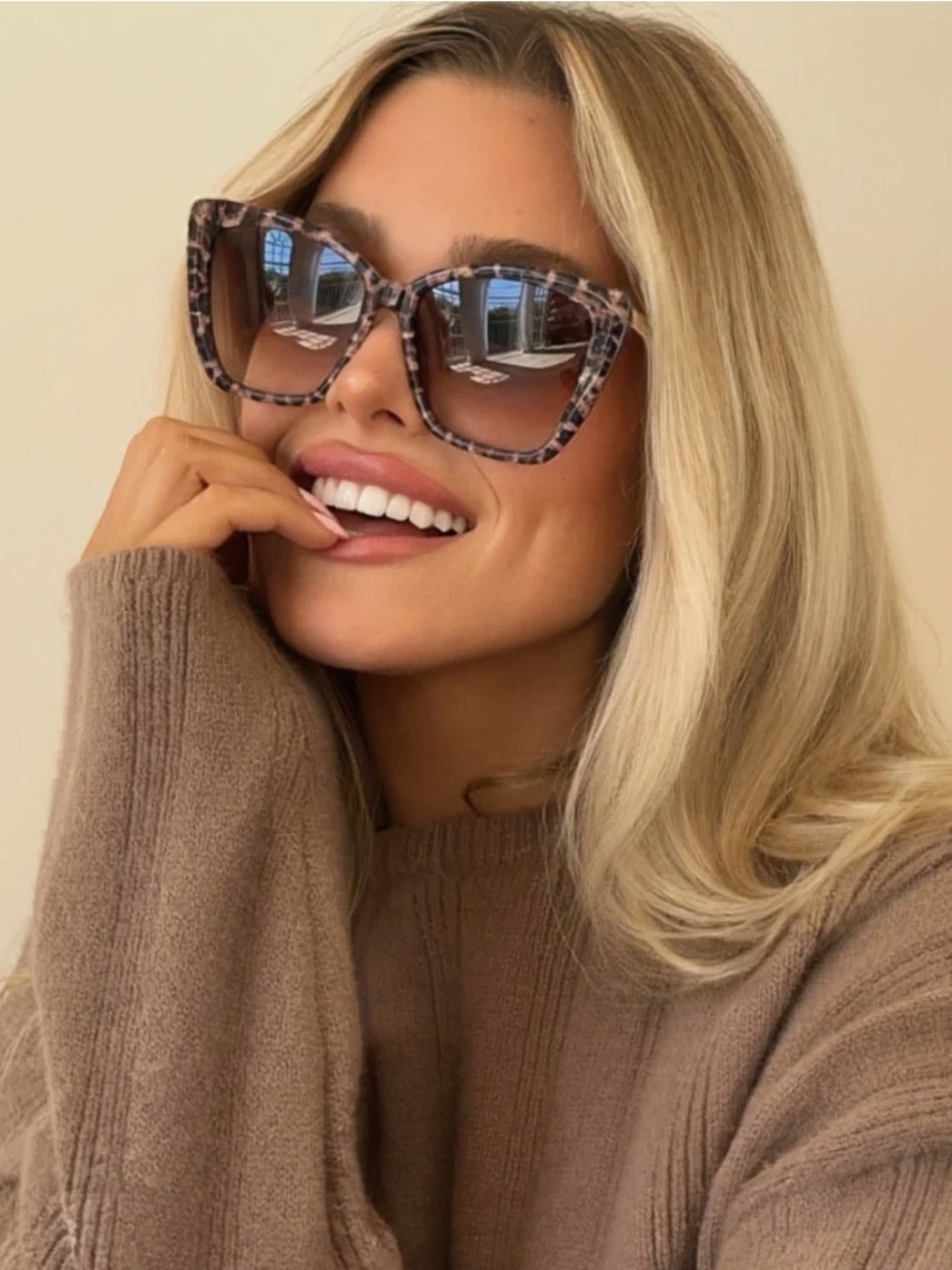 Diff Eyewear Becky II Leopard Tortoise Sunglasses with Brown Gradient Lenses